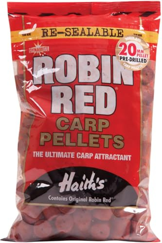Dynamite Baits 20mm Robin Red Pre Drilled Pellets 900g the original Haith’s ®