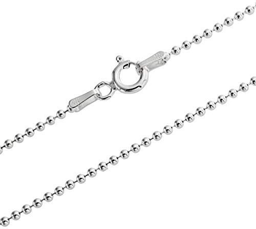 Gold Gala Collier Chaîne en Argent Sterling 925, Maille Boule Largeur 2 mm (50)