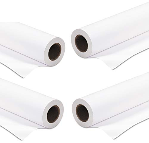 4 Rolls 42-inch x 150-foot 20lb Bond Plotter Paper, 2-inch Core - Compatible with HP DesignJet & Canon IPF Inkjet Printers