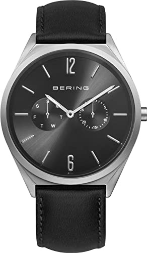 Bering Unisex Quarz Uhr | Armbanduhr 40 mm Edelstahlgehäuse und Sunray Zifferblatt | Milanaisearmband | Saphierglas | 3 ATM | 17140