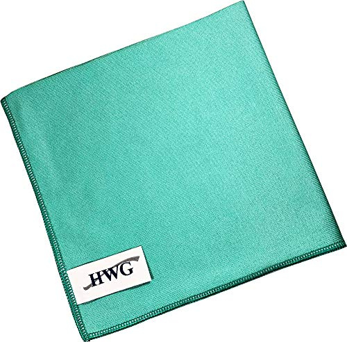 HWG® - Fenster-Reinigungstuch Premium - Hi-Tech Mikrofaser - antibakteriell durch Nanosilber Technologie - Streifenfreie Profi Reinigung für Fenster, Glas, Spiegel, Geschirr etc. - 40x40 cm