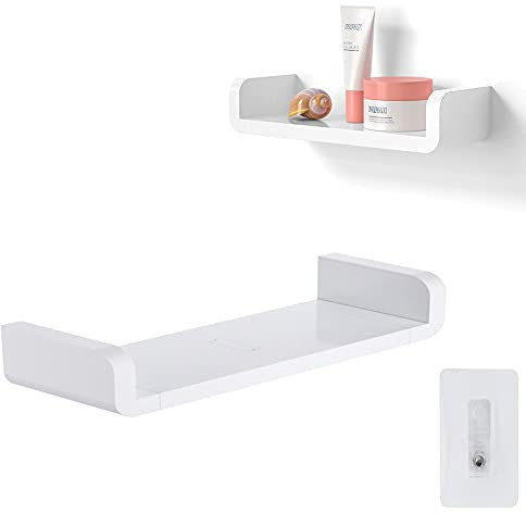 Jingying Support Douche, Étagère de Douche sans Perçage, Étagère Murale Adhésive, Tablette Salle De Bain, Fixe, Peut Etre Utilisé dans Les Toilettes et Les Salles de Bain, Étagère Douche sans perçage