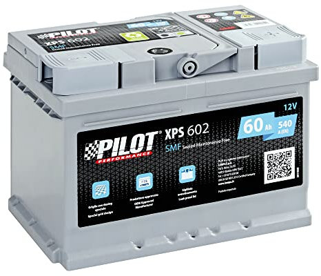 PILOT XPS602 Batteria Auto 12V SMF - 60 Ah - 540 A - Batteria di Tipo Tradizionale