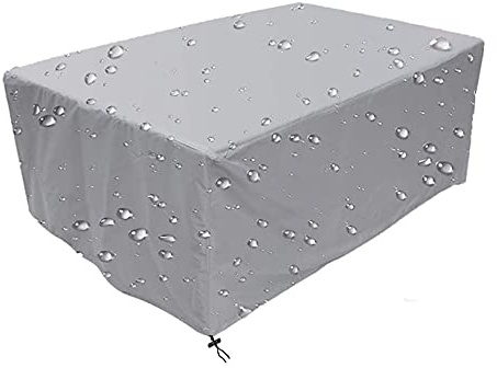 SUEBAIHUO Housse Salon de Jardin 190x100x75cm Tissu Oxford 300D très résistant Housse de Protection pour Mobilier Housse de Table de Jardin Extérieur Imperméable Anti-UV Résistant Au Froid Coupe-Vent
