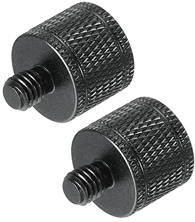 PATIKIL 2Pack Mikrofonstativ Adapter M6 Stecker an M8 Buchse Kamera Schraube Gewinde Adapter für Mikrofon Stativständer Schwarz