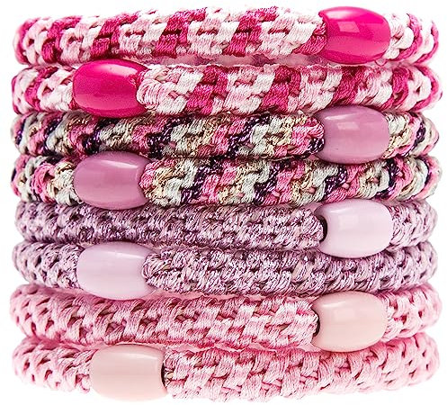 J.CARP 8 gomas elásticas para el pelo multicolores, paquete de 8, estilo 17