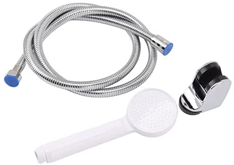 Wisecoco Handheld Shower Head, Thicken High Pressure Handheld ShowerHead Sprayer Set Anti-clog Nozzles, Built in Power Wash To Clean Tub for Bathroom Replacement