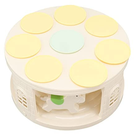 Máquina giratoria para postres con carrusel LED, mesa de exhibición automática de postres con 4 piezas musicales para accesorios de boda