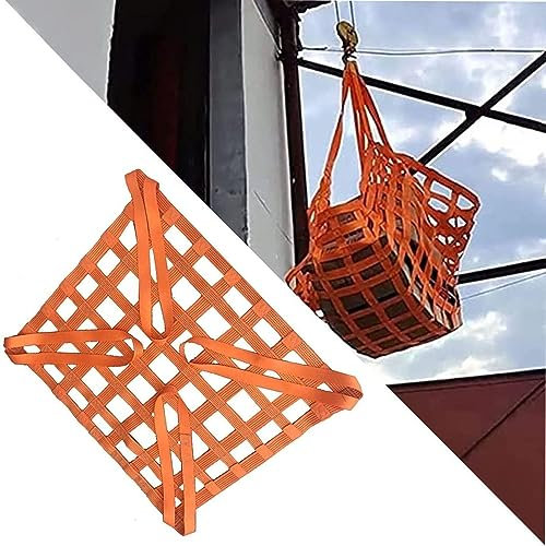 Hangendes Hebenetz - Anhängernetz, Sicherheits-Nylon-Hebenetz Zum Aufhängen – Starke Tragende Materialtransportgurte – Baudock-Hebezeug Zum Heben Von Gegenständen (Size : 3 X 3M/Mesh 15cm/Load 2.5t)