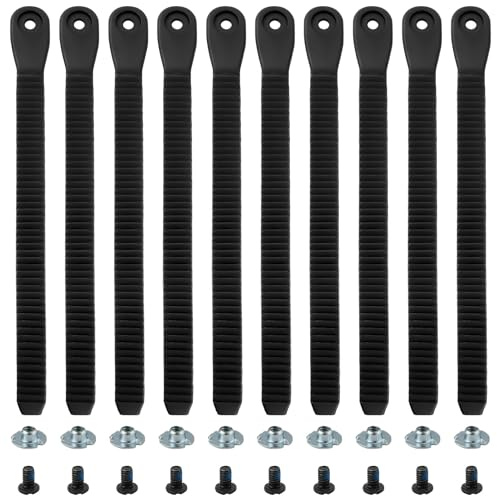 BOXOB 10 Pezzi di Binding Snowboard Strap, Cinghie per Attacchi per Snowboard in Plastica 21x1,5 cm Parti per Attacchi per Snowboard per Sostituzione Cinghie per Attacchi per Snowboard