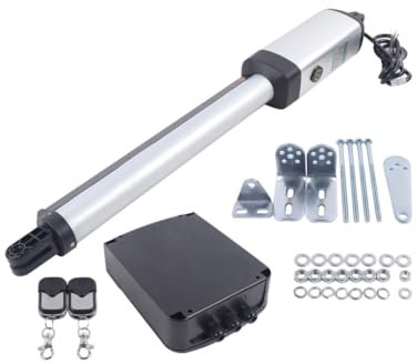 HarBin-Star Azionamento automatico per cancello a battente, azionamento per cancello girevole, peso 300 kg per ala con 2 telecomandi, braccio Swing Gate Opener 50 W