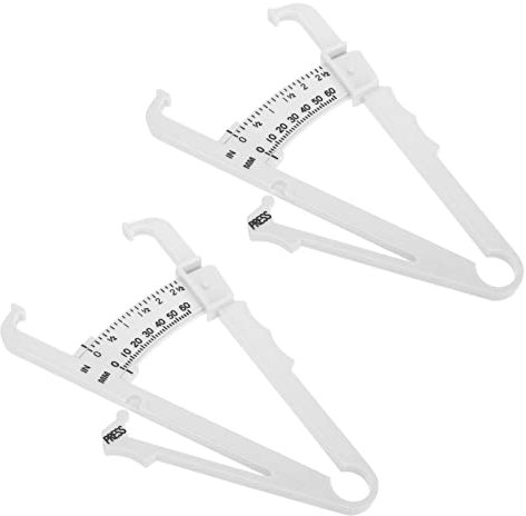 Gatuida 4 Stück Fetter Bremssattel Körperfettanteil Körper Maßband taschenrechner Hautfalten-Bremssattel tragbares fettmessgerät Handlich Messinstrument Werkzeug Bremssättel ABS-Kunststoff