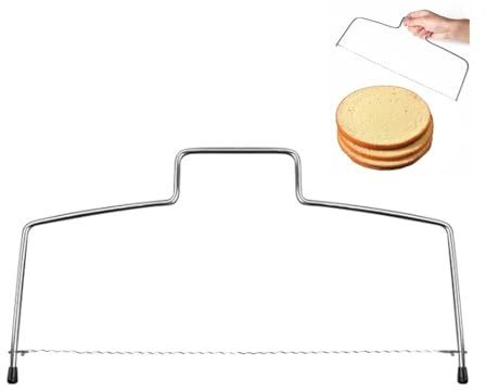 HIOQFR Tagliatorta a Filo Taglia Torte Torta Taglierina Affettatrice per Torta a Filo da Taglio Archetto Taglia Torta con Regolabile In Altezza Tagliatorte in Acciaio Inossidabile per Casa,Pasticceria