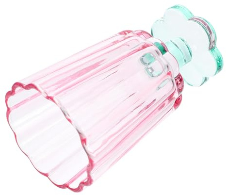 Zerodeko Calice da Vino Bicchiere da Cocktail Chic e Decorativo Struttura Robusta Vintage in Vetro Rosa e Design Raffinato per Casa e Matrimoni