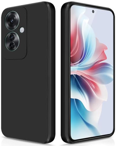 GiiYoon Funda para OPPO Reno 11 F 5G / Reno 11F 5G, Case de Silicona Suave de TPU Carcasa Protector de Goma Fexible Prueba Liviano y a Delgado de Golpes Antirrayas para Teléfono (Negro)
