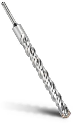 MOXPIFY SDS Plus Punta per cemento 28 x 600 mm, con 4 taglienti in metallo duro e doppia elica, per pietra e pietra naturale