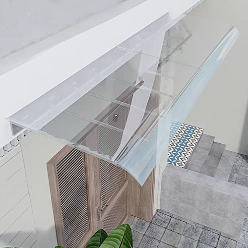 Abdeckung aus Polycarbonat, Vordach für die Haustür, Regenschutz, Veranda-Markise, Gartenüberdachung für Terrasse, Pavillon, Gartenüberdachung, einfach zu montieren (50 x 180 cm/20 x 71)