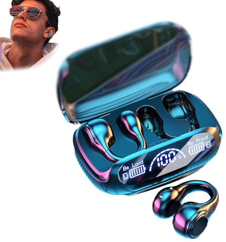 Generic Auriculares inalámbricos de conducción ósea, Bluetooth 5.3, color blanco, 6 horas de reproducción, impermeables, para deportes