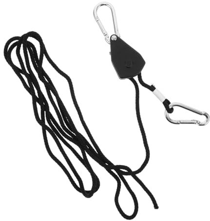 BESPORTBLE 2m Verstellbarer Seilaufhänger Mit Karabiner Langes Bungee-Seil Robustes Ratschen-spanngurt Wetterfestes Seil Für Draußen Tragbarer Clip Für Camping Und Zelte