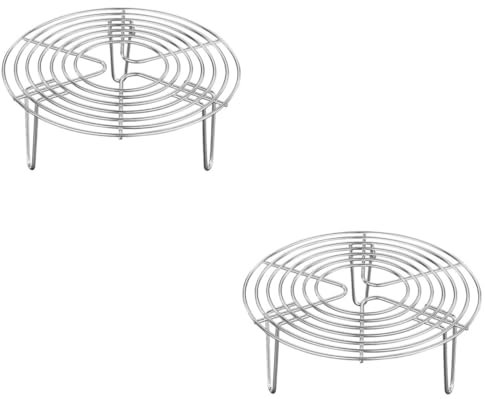 MAGICLULU 2pcs Stainless Steel Steamer Round Tray Cooling Rack for Bruno Steam Rack Stand Cooking Steam Baking Holder