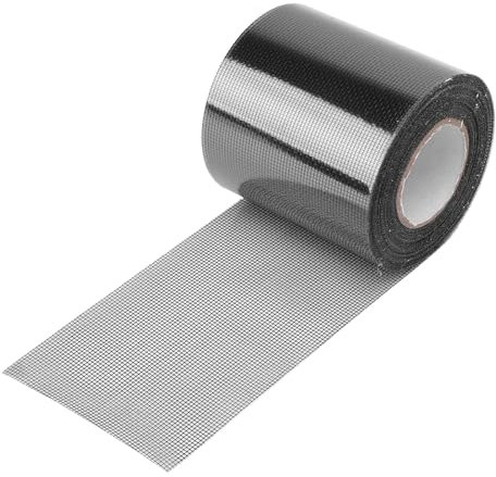 Screen Repair Tape, Screen Repair Patch Transparent 80mmx9.15m Secure Attachment Self Adhesive for Pool Net (Black)