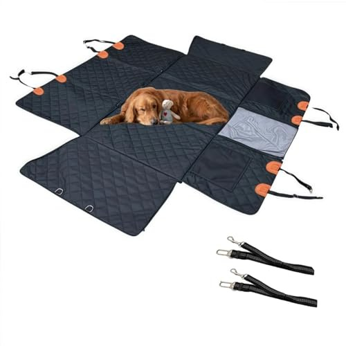 MEIION bellolove Bello Love Auto Hundematte mit hartem Boden für perfekte stabilität Hundematte Auto für Rückbank, wasserdicht, Kratzfest, rutschfest, mit Seitenschutz, einklappbar, universell