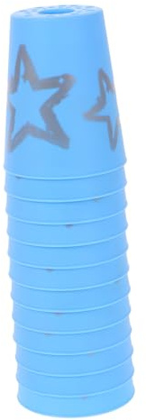 BESTonZON Becher Stapeln Spiel 12 Stück Becherspiel aus Kunststoff Stapelbar Leicht zu Reinigen für Partys und Outdoor Aktivitäten Zufälliger Stil