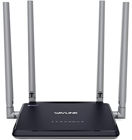 WAVLINK Router WiFi 4G LTE N300 con Chipset Qualcomm - Router Mobile Portatile ad Alta Velocità, 4 Antenne 5dBi, Supporto SIM, Ideale per Casa e Viaggi