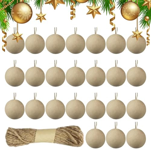 Balli di carta di carta natalizia - Ornamenti macella di a forma di palla, forniture artigianali per l'albero di Natale, ornamenti per decorazioni per le vacanze a casa