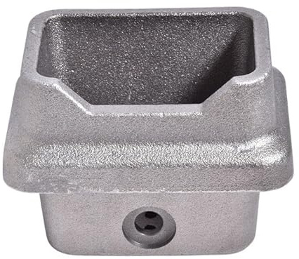 Easyricambi - Braciere in Ghisa Cestello Brucia Pellet, Ricambi Stufa a Pellet per KARMEK ONE, Cestello Resistente con Spessore della Lamiera di 6 mm, Alto 100mm, bocca 94 x 58mm