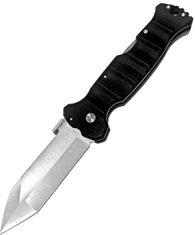 Klappmesser 9.45 taschenmesser robust aus stahl CTS-XHP Tanto & schwarzes G10, Outdoor Edc Messer Survival Jagdmesser, tragbare camping messer, Scharfes Einhandmesser mit clip, Geschenk für Männer