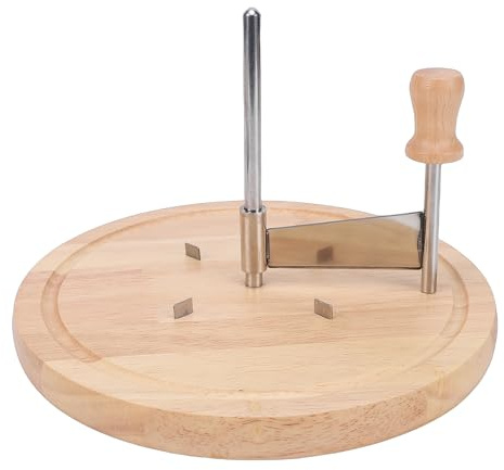RIZGHWOY Rizador de Queso, Afeitadora Manual de Rizador de Chocolate de Acero Inoxidable de 8,7 Pulgadas con Base de Madera de Haya, para Restaurantes, Cafeterías, Tiendas de Postres