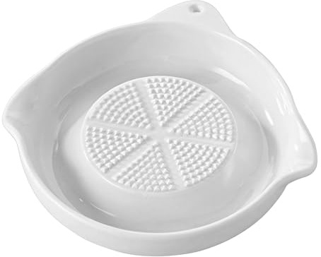 Rallador de platos de ajo: mejora la eficiencia en la preparación de alimentos, superficie de trituradora versátil, especificaciones circulares de 13,5 x 13,5 cm. con estuche para accesorios de