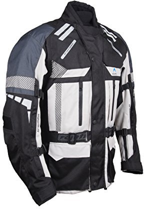 ROLEFF RACEWEAR RO 775 lange Textil Motorradjacke, gut belüftete Tourenjackegrau/schwarz, Größe XXL