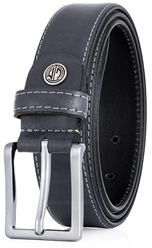 LINDENMANN Gürtel Herren Ledergürtel Herren Gürtel Herren, Rindleder XL, in 3 Farben, mittelbraun/marine/grau