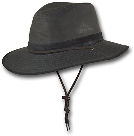 VE Adventures Wide Brim Weathered Cotton Foldable Traveler Hat - Item 3520 (Brown, Large)