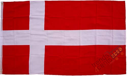 Top Qualität - Flagge DÄNEMARK Danmark Denmark Fahne, 250 x 150 cm, EXTREM REIßFEST, Keine BILLIG-CHINAWARE, Stoffgewicht ca. 100 g/m², sehr robust