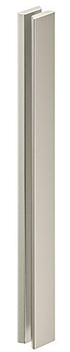ALPENSTAHL Design Stangengriff Zimmertür Türgriff Aluminium Stoßgriff paarweise für Glastüren zum Aufkleben | Edelstahl matt | Länge: 400 mm | Griff zum Kleben | 1 Paar - Glas-Türgriff für Schiebetür