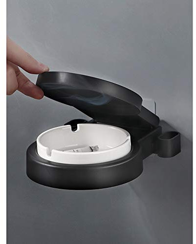 NACHEN 2St Edelstahl Aschenbecher Wandhalterung, Wand Montiert Aschenbecher, Wand des Badezimmers Rostfrei Geteilter Aschenbecher Leicht Zu Reinigen Mode Kreative