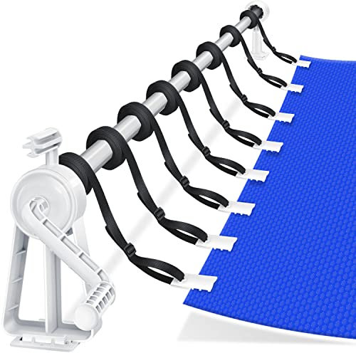 KESSER® Sistema di Bobine Premium Sistema di avvolgimento 1.05m - 6.15 m | per Il telone Solare | Dispositivo Mobile di avvolgimento per teloni e coperture per Piscine | Inclusi i Nastri