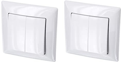 2er Pack, Unterputz Serienschalter, Steckklemme, All-in-One, Serie G1 reinweiß