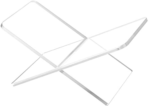 Anloximt Transparenter Acrylbuchhalter Kreuzrahmen Klarer Buchhalter Buchständer Display Buchhalterständer Leseständer für offene geschlossene Bücher Zeitschriften Lehrbücherks
