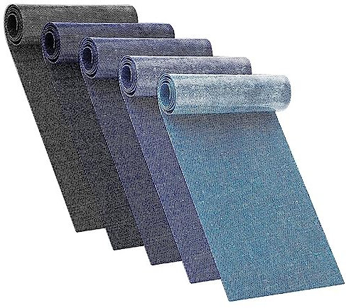 WeddHuis 5 Rotoli Toppe Termoadesive Jeans 50 x 8 cm Toppa per Tessuti Patch Termoadesive per Riparare o Decorare Vestiti Tende Piumino Borse