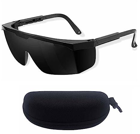 MisFun Lunettes de Protection IPL 190-2000nm avec Étui, Protection Pulse pour D'épilation Laser et UV, Graveur