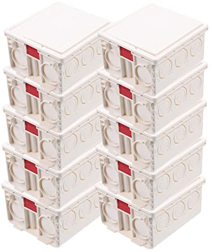 Gadpiparty 10er-set-boxen Dose Batterie Wandleuchten Wasserdichte Steckdose Lackierbare Steckdosenabdeckungen Bodenauslassabdeckungen Elektrisch Fall Kassette Pvc Eingebettet Weiß