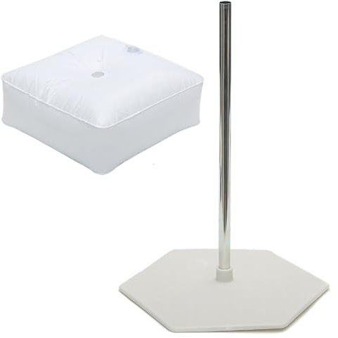 Reheyre Kit de soporte para columnas de globos, juego de 2, soporte de arco de globos con bolsa de hidratación, para boda, fiesta de cumpleaños, suministros de decoración de Halloween cuadrado