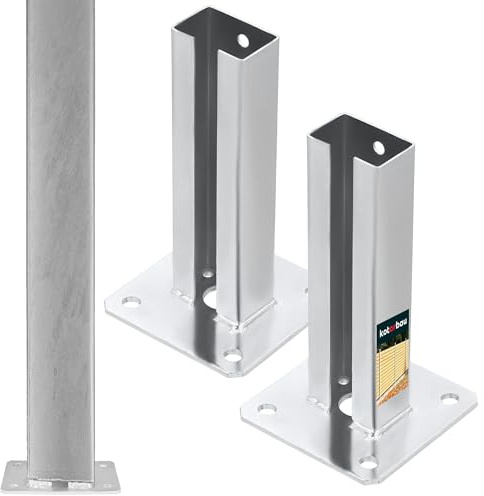 KOTARBAU® Pfostenträger für Zaunpfosten aus Metall, 60x40 mm, 2er Set