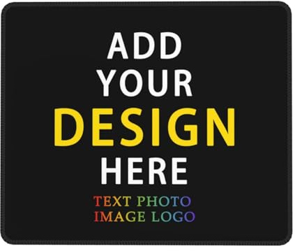 Naispanda Personalisiertes Mauspad, individuelles Schreibtisch-Mauspad mit Rutschfester Gummiunterseite, Foto, Text, Logo, Bild, Mauspad, tragbare Schreibtischunterlage, Mousepad, 25 cm x 30 cm