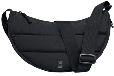 GOT BAG Puffer Moon Bag | Halbmond Gesteppte Handtasche Wasserabweisend | Stylische Puffy Umhängetasche mit verstellbarem Gurt