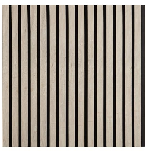 Homestyle4u Akustikpaneele 60x60 cm Wandpaneele Grau Wandverkleidung innen 1 Paneele Wand Holz Dekorpaneele MDF